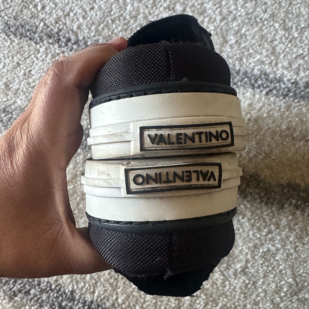 Valentino Black Leather Slip-On Shoes - Picture 8 of 13
